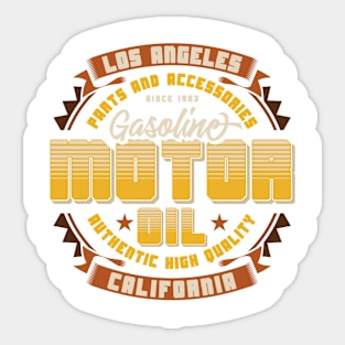 Los Angeles California Motor Oil Sticker